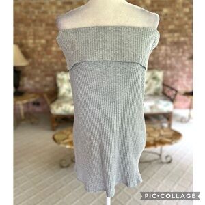 Torrid Gray Off-Shoulder Ribbed Top